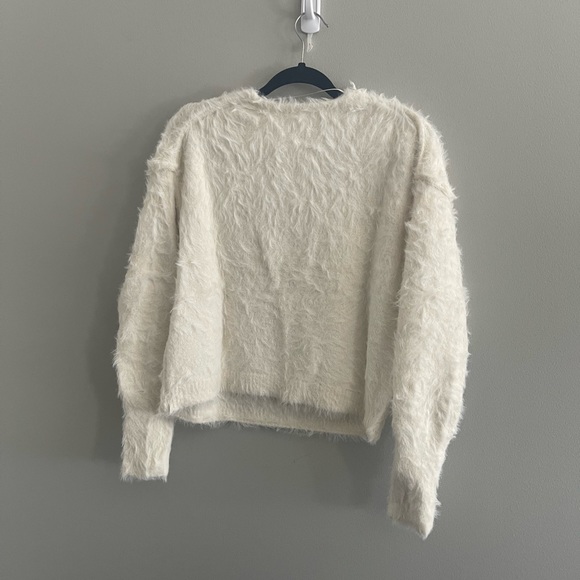 🆕 Free People V Neck Fuzzy Sweater - Picture 7 of 11